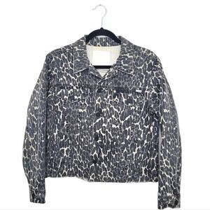 Mother Superior Leopard Print Denim Jacket
